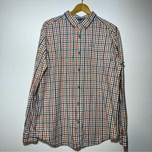 Men’s Columbia Long Sleeve Plaid Button-Down Shirt Logo Pocket Size‎ Large